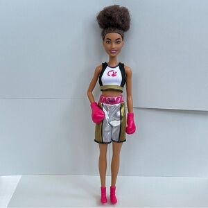 Mattel Career Black/African-American Boxing Doll with Boxing Gloves & Curly Hair